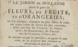 Le jardin de Hollande, 1714 (Hortalia)