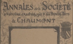 Accéder à la page "Société d'histoire, d'archéologie et des beaux-arts de Chaumont"