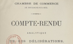 Accéder à la page "Délibérations de la Chambre de commerce de Boulogne"