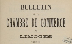 Accéder à la page "Bulletin de la Chambre de commerce de Limoges"
