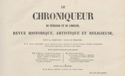 Accéder à la page "Chroniqueur du Périgord et du Limousin (Le)"