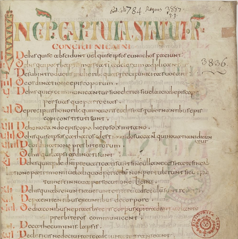 Accéder à la page "Collectio canonum Sancti Blasii (BnF, ms. Latin 3836)"