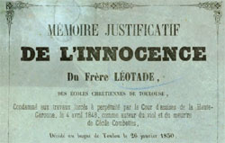 Mémoire justificatif de l'innocence du Frère Léotade