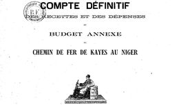 Accéder à la page "Budget annexe du chemin de fer de Kayes au Niger"