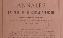 Accéder à la page "Société des recherches historiques de Vaucluse"