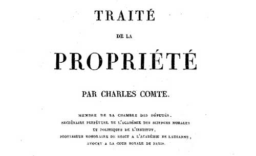 Traité de la propriété, 1834