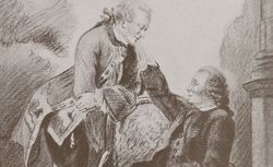 Grimm et Diderot par Carmontelle in Histoire de la littérature française illustrée. Tome 2
