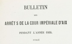 Accéder à la page "Bulletin des arrêts de la Cour d'Aix"