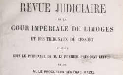 Accéder à la page "Revue judiciaire de la Cour de Limoges"