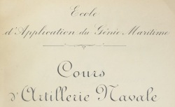 Accéder à la page "Cours d'artillerie navale"