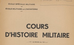 Accéder à la page "Cours d'histoire militaire"