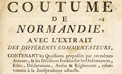 Accéder à la page "Coutume de Normandie avec l'extrait des différents commentateurs"