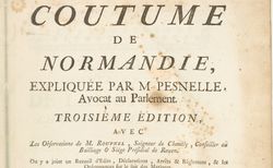 Accéder à la page "Coutume de Normandie expliquée par M. Pesnelle"