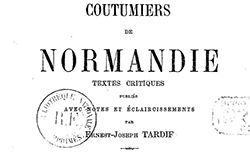 Accéder à la page "Coutumiers de Normandie : textes critiques"
