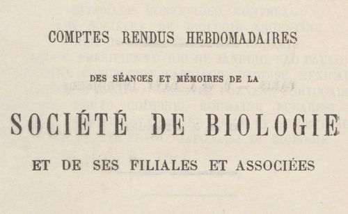 Accéder à la page "Comptes rendus des séances de la Société de biologie et de ses filiales"