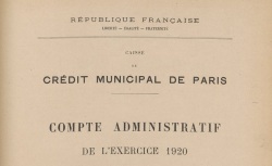 Accéder à la page "Comptes administratifs du Crédit municipal"