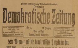 Accéder à la page "Demokratische Zeitung"
