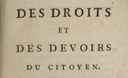 Accéder à la page "Mably, Gabriel de. Des droits et des devoirs du citoyen - 1789"