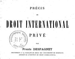 Accéder à la page "Despagnet, Frantz (1857-1906)"