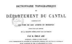 Accéder à la page "Dictionnaire topographique du Cantal"