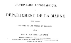 Accéder à la page "Dictionnaire topographique de la Marne"