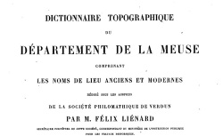 Accéder à la page "Dictionnaire topographique de la Meuse"