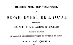 Accéder à la page "Dictionnaire topographique de l'Yonne"