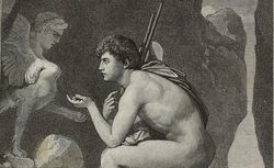 Œdipe et le Sphinx, tableau de Ingres, au musée du Louvre