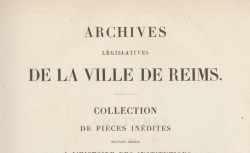 Accéder à la page "Archives législatives de la ville de Reims"