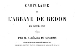 Accéder à la page "Cartulaire de l'Abbaye de Redon"