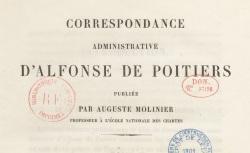 Accéder à la page "Correspondance administrative d'Alfonse de Poitiers"