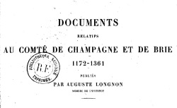 Accéder à la page "Documents relatifs au comté de Champagne et de Brie"