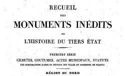 Accéder à la page "Recueil des monuments inédits de l'histoire du Tiers-Etat"