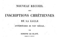 Accéder à la page "Nouveau recueil des inscriptions chrétiennes de la Gaule"