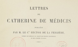 Accéder à la page "Lettres de Catherine de Médicis"