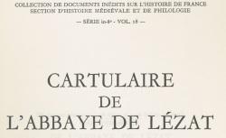 Accéder à la page "Cartulaire de l'abbaye de Lézat"