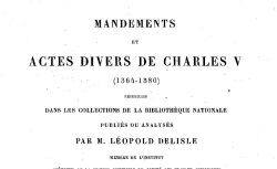 Accéder à la page "Mandements et actes divers de Charles V "