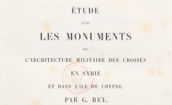 Accéder à la page "Monuments de l'architecture militaire des croisés en Syrie et dans l'île de Chypre"