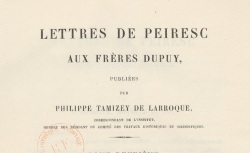 Accéder à la page "Lettres de Peiresc"