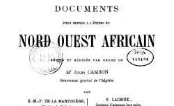Accéder à la page "Documents pour servir à l'étude du Nord-Ouest africain"