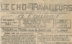 Accéder à la page "Echo des travailleurs (L') (Usine Floquet, Saint-Denis)"
