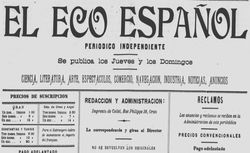 Accéder à la page "El Eco espanol : periodico independiente"