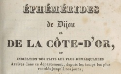 Accéder à la page "Ephémérides de Dijon et de la Côte-d'Or"