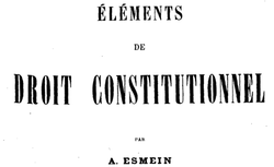 Accéder à la page "Esmein, Jean Hippolyte Emmanuel, dit Adhémar (1848-1913)"