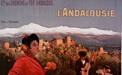 :  Cie des Chemins de Fer Andalous. L'Andalousie. Excursions à Grenade, Cordoue. F. Hugo d'Alési. 1904