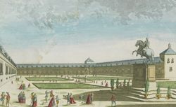 Vüe Perspective du Palais Royale du Bon Retire en Espagne, avec la Statüe de Philippe deux : [estampe]