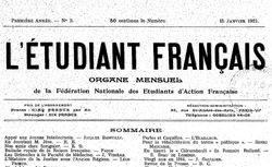 Accéder à la page "Etudiant français (L')"