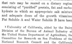 EVANS, Herbert Mclean (1882-1971), SCOTT BISHOP, Katharine J. (1889-1975) On the existence of a hitherto unrecognized dietary factor essential for reproduction