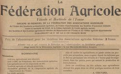 Accéder à la page "Fédération agricole de l'Yonne (La)"