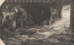 G. Doré, Scènes d'inondations : terreur, 1856, Planche détachée du 